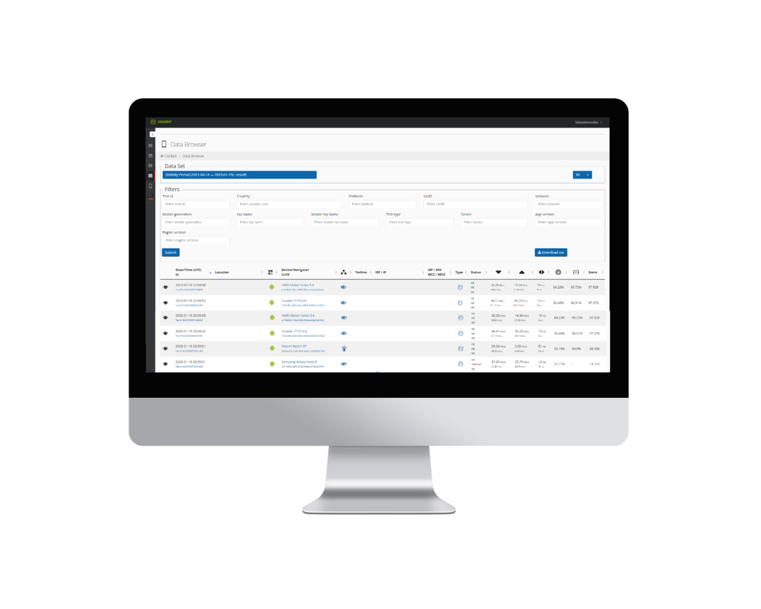 Complete control over testing parameters and the user interface.